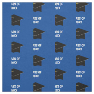 Custom Graduation Cap Class Year Blue Fabric