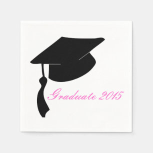 Custom Graduation Cap Party Paper Napkin Set