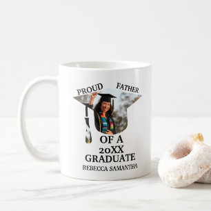 Custom Graduation cap tassel photo proud father Coffee Mug