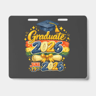 Custom Graduation Class of 2026 Family Crochet Sty ID Badge