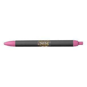 Custom Graduation Class of 2026 Personalised Famil Black Ink Pen