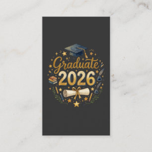 Custom Graduation Class of 2026 Personalised Famil Business Card