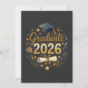 Custom Graduation Class of 2026 Personalised Famil Invitation