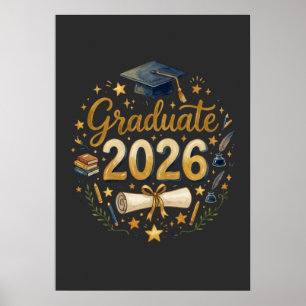 Custom Graduation Class of 2026 Personalised Famil Poster