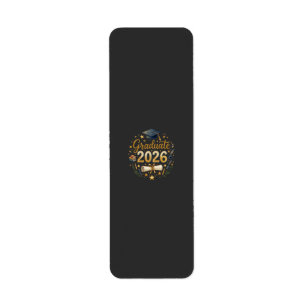 Custom Graduation Class of 2026 Personalised Famil Return Address Label