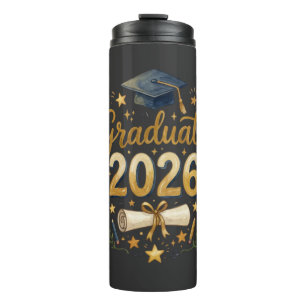 Custom Graduation Class of 2026 Personalised Famil Thermal Tumbler