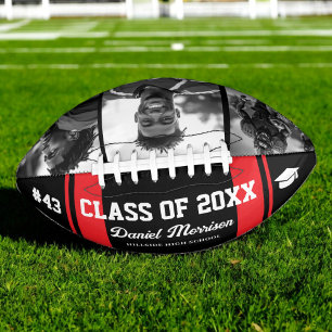 Custom Graduation Class of Senior 3 Photo Football