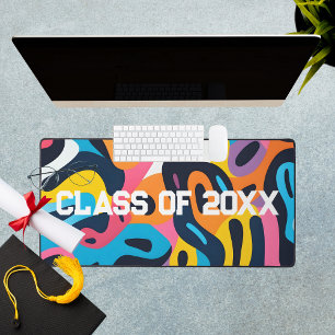 Custom Graduation Class Year Colorful Desk Mat