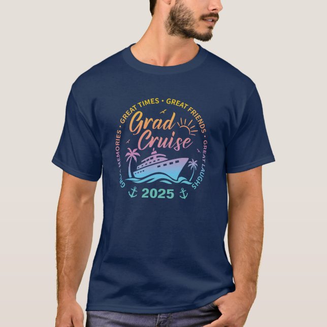 Custom Graduation Cruise Vacation Group Matching T-Shirt (Front)