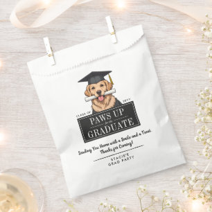 Custom Graduation Cute Golden Retriever Dog Favour Bag