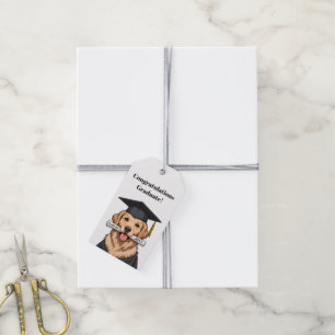 Custom Graduation Cute Golden Retriever Dog Gift Tags