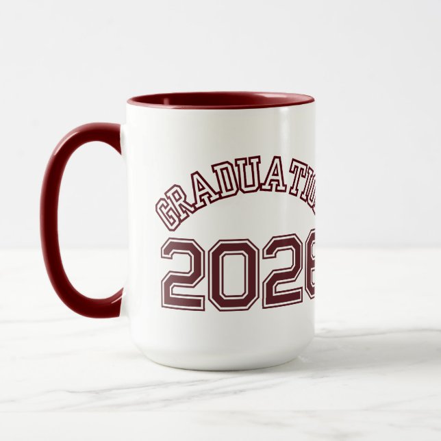Custom Graduation Gift (Red) Mug (Left)