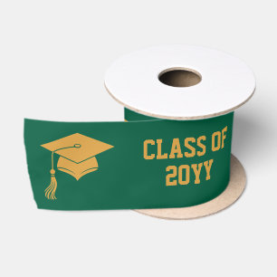 Custom Graduation Grad hat and Tassel  Satin Ribbon
