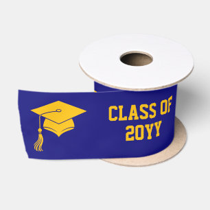 Custom Graduation Grad hat and Tassel  Satin Ribbon