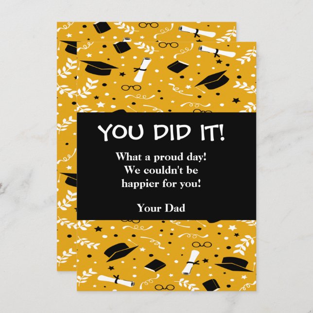 Custom Graduation Greeting Card Two Sided (Front/Back)
