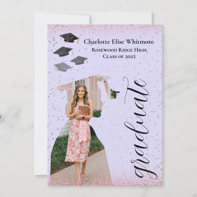 Custom Graduation Invitation and announcement card (Front)