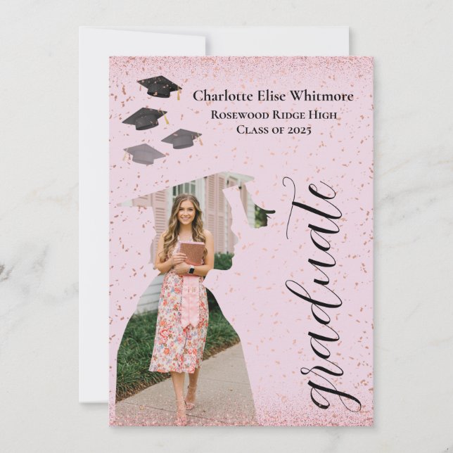 Custom Graduation Invitation and announcement card (Front)