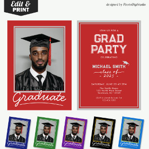 Custom Graduation Invitation Card   Classic Design