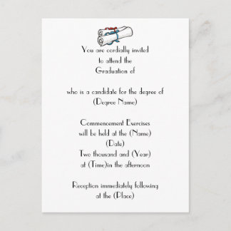 Custom Graduation Invitation-Diplomas Invitation Postcard