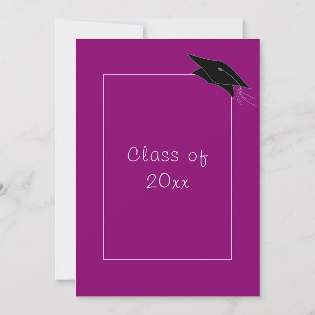 Custom Graduation Invitations Example Choose Colou (Back)