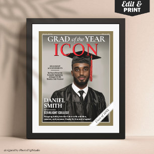 Custom Graduation Magazine Cover, Graduation Party Poster