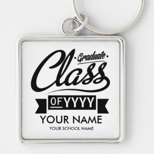Custom Graduation (Name, School Name, & Grad Year) Key Ring