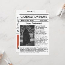 Custom Graduation Newspaper Academic Major Edition