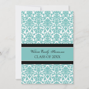 Custom Graduation Party Invitation Card Teal