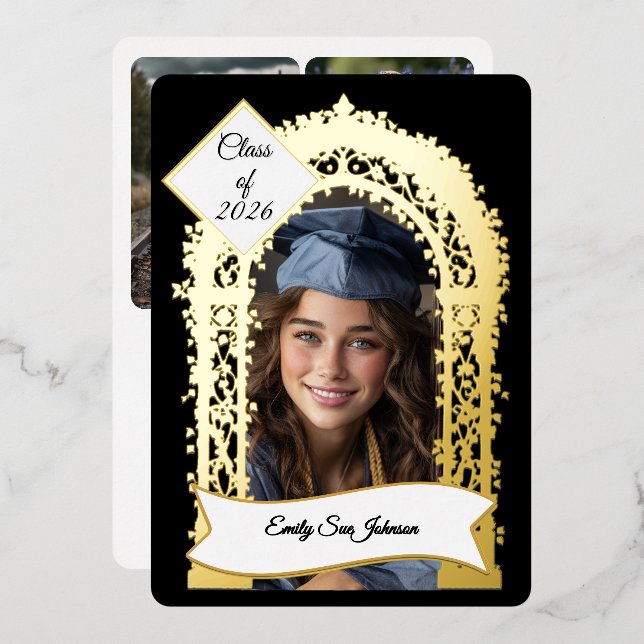Custom Graduation Party Invitation Photo Collage (Front/Back)