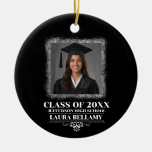 Custom Graduation Photo 2026 Graduate Proud Parent Ceramic Ornament