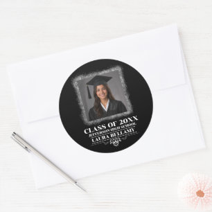 Custom Graduation Photo 2026 Graduate Proud Parent Classic Round Sticker