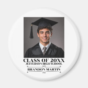 Custom Graduation Photo 2026 Graduate Proud Parent Magnet