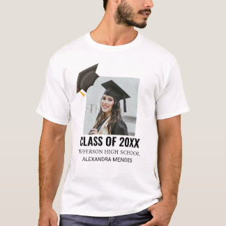 Custom Graduation Photo Graduate Proud Parent T-Shirt