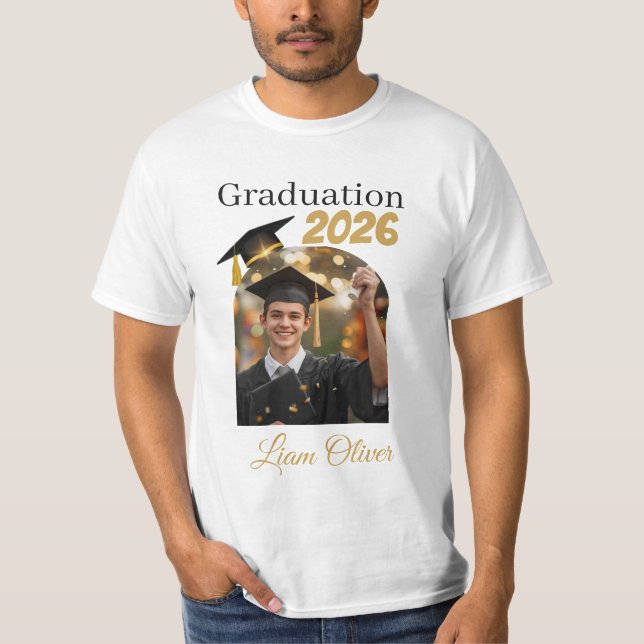 Custom Graduation Photo Shirt Class of 2026 (Front)