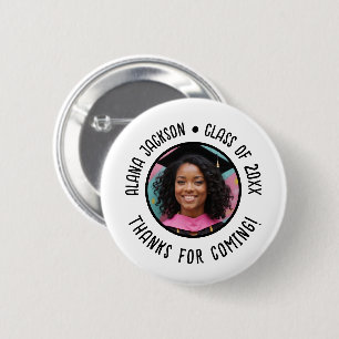 Custom Graduation Photo Thank You Favour 6 Cm Round Badge