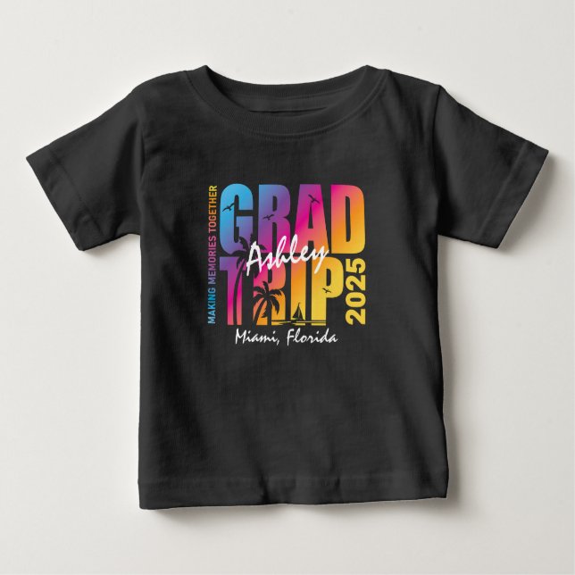 Custom Graduation Trip Group Matching Baby T-Shirt (Front)