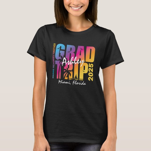 Custom Graduation Trip Group Matching T-Shirt (Front)