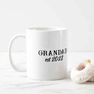 Custom Grandad Established Retro Typography Coffee Mug