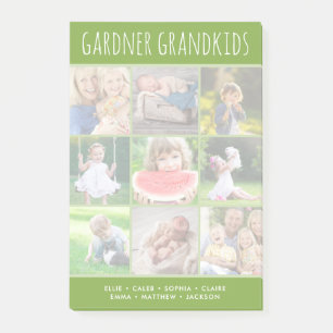 Custom Grandkids Names Instagram 9 Photo Collage Post-it Notes