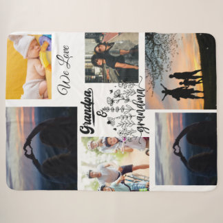 Custom Grandkids Pictures & Names Cosy Throw