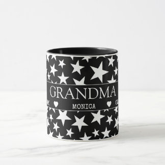 Custom grandma blanket with grandkids names mug