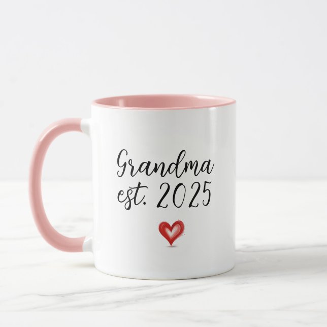 Custom Grandma Gift, New Granny , Est. 2025    Mug (Left)