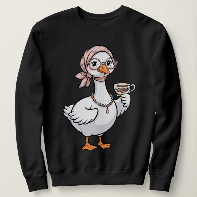 Custom Grandma Goose On The Loose , Cute Grandma  Sweatshirt (Design Front)