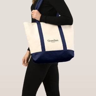 Custom Grandma Modern Typography Tote Bag