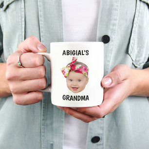 Custom Grandma Mug with Baby Photo & Name