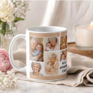 Custom Grandma Photo Collage   Grandparents Day Coffee Mug