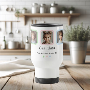 Custom Grandma Photo Gift Travel Mug
