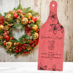 Custom Grandma’s Christmas Recipe Cutting Board