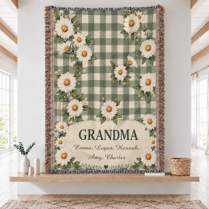 Custom Grandma Woven Throw Blanket