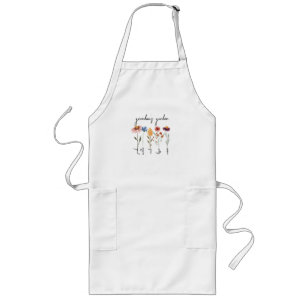 Custom Grandma's Garden Personalised Birthday  Long Apron